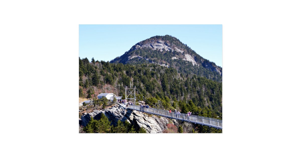 Mile High Suspension Bridge Grandfather Mountain Postcard Zazzle Com Au