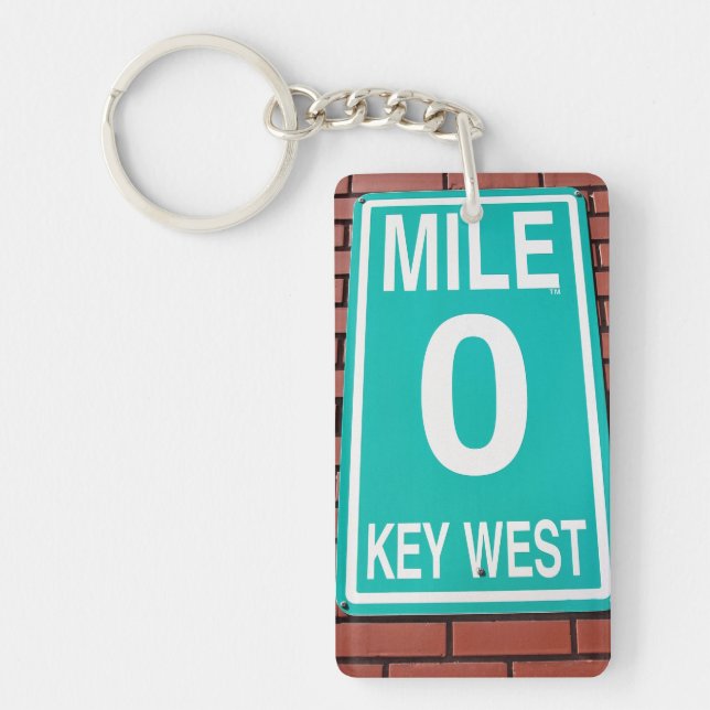 Mile Marker 0 sign at historic Key West Florida Ring (Front)