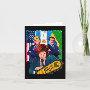 Milei Presidente 2023 Donald Trump Jair Bolsonaro Card