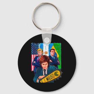 Milei Presidente 2023 Donald Trump Jair Bolsonaro  Key Ring