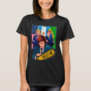Milei Presidente 2023 Donald Trump Jair Bolsonaro T-Shirt