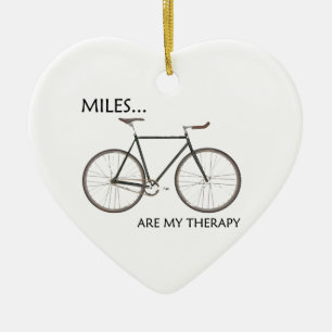 MIles Are My Therapy Ceramic Tree Decoration