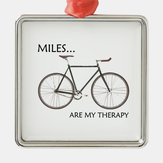 MIles Are My Therapy Metal Tree Decoration (Front)