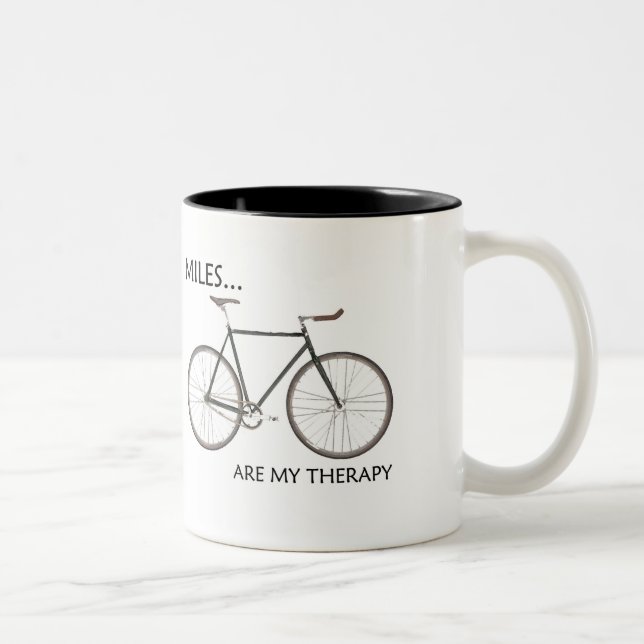 Miles Are My Therapy Two-Tone Coffee Mug (Right)
