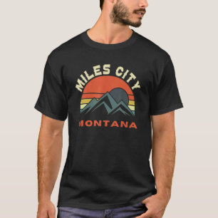 Miles City Montana Vintage Retro Mountains T-Shirt