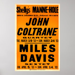 Miles Davis / John Coltrane Vintage Jazz Poster