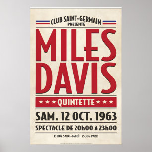 Miles Davis Live in Paris, Original Print Design