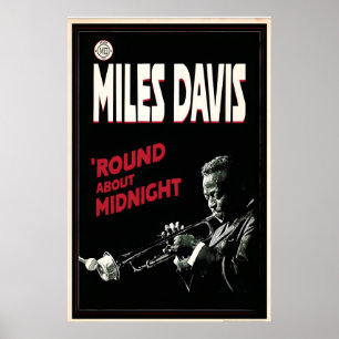 Miles Davis 'Round About Midnight Graphic Poster