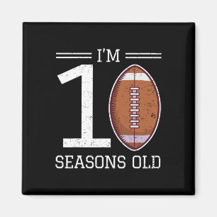 Milestone 10th Birthday American Football Boy 10 Y Magnet