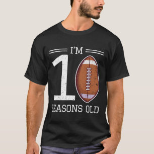 Milestone 10th Birthday American Football Boy 10 Y T-Shirt