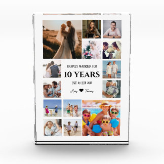 Milestone Anniversary Couple's Names Photo Block