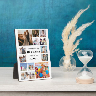 Milestone Anniversary With Couple's Names Photo Plaque