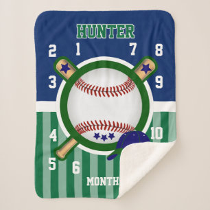 Milestone Baby Blanket - ⚾ Baseball Sport 2