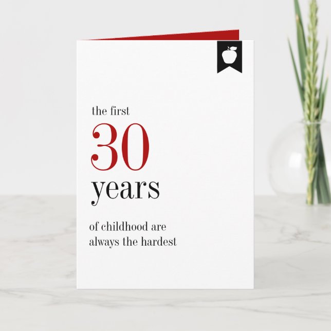 Milestone Birthday 30th Birthday Card (Front)