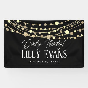 Milestone birthday banner customise, dirty thirty