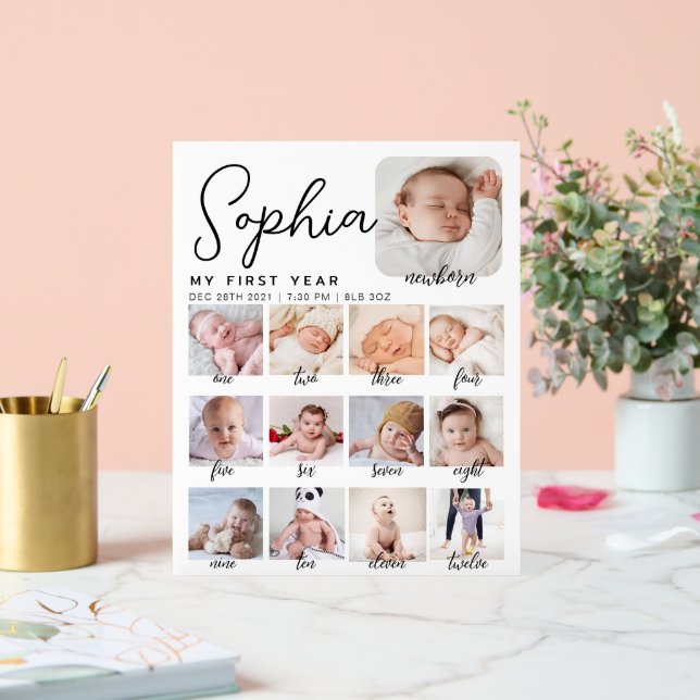 milestone birthday sign, printable baby's first  acrylic sign (Wedding)