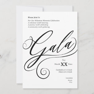 Milestone Gala Invitation