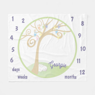 Milestone Paci Time Baby Fleece Blanket