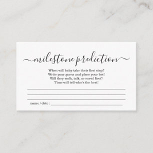 Milestone Prediction Baby Shower Invitation Simple