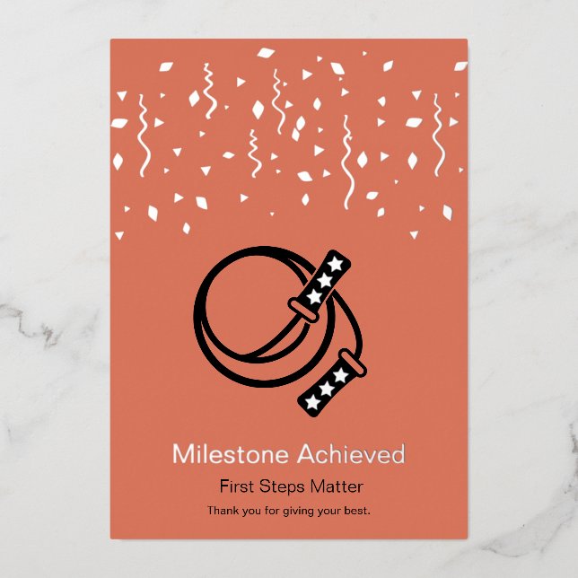 Milestone Thank You For Giving Your Best Foil Card (Front)