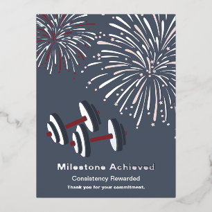 Milestone Thanks For Your Commitment Foil Postcard