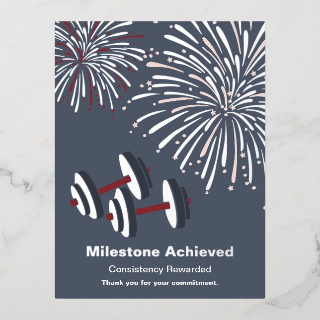 Milestone Thanks For Your Commitment Foil Postcard (Front)