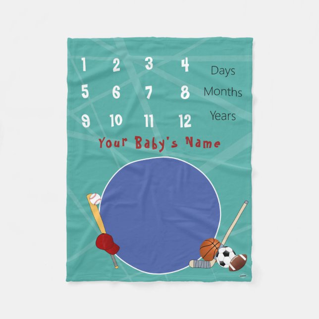 Milestones Baby Blanket HAMbyWG  (Front)