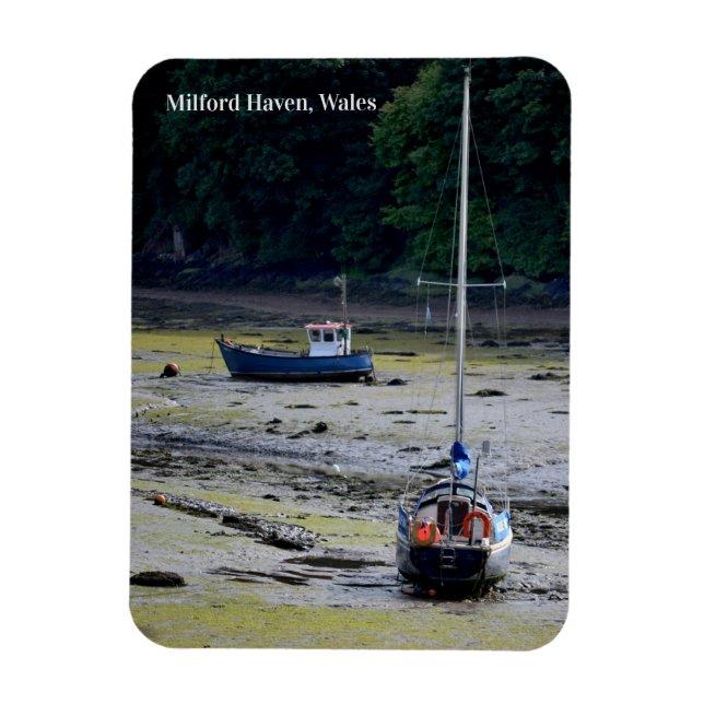 Milford Haven Wales Low Tide Magnet (Vertical)