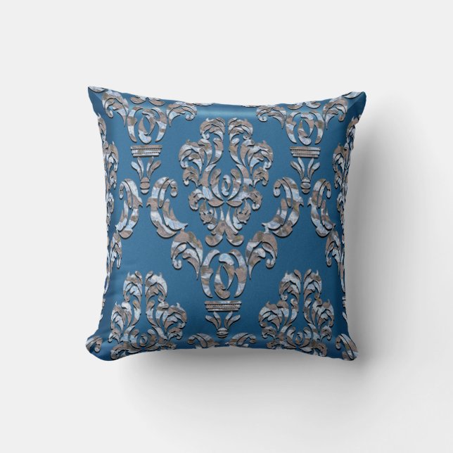 Miliscent Chancery  Damask Throw Pillow (Front)