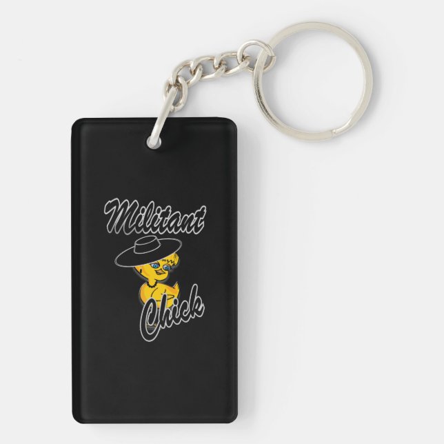 Militant Chick #4 Key Ring (Back)