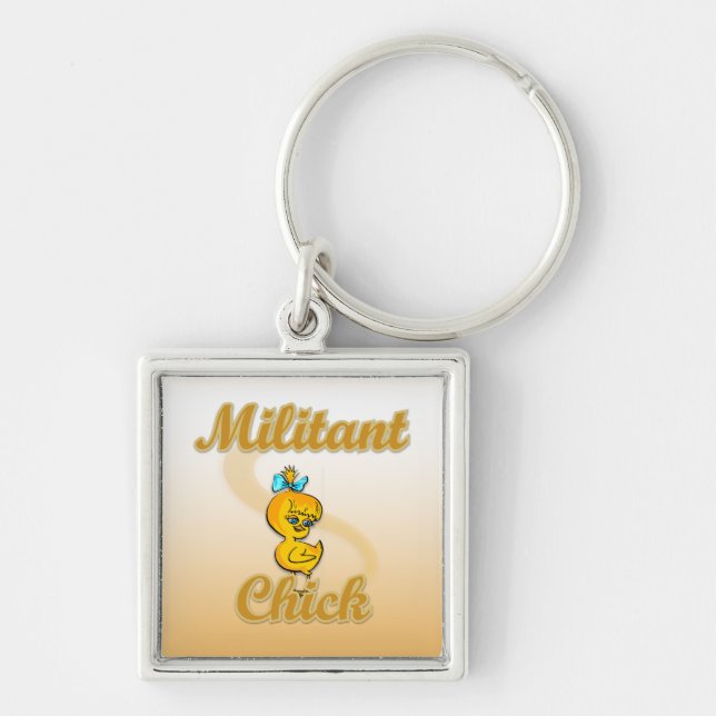 Militant Chick Key Ring (Front)