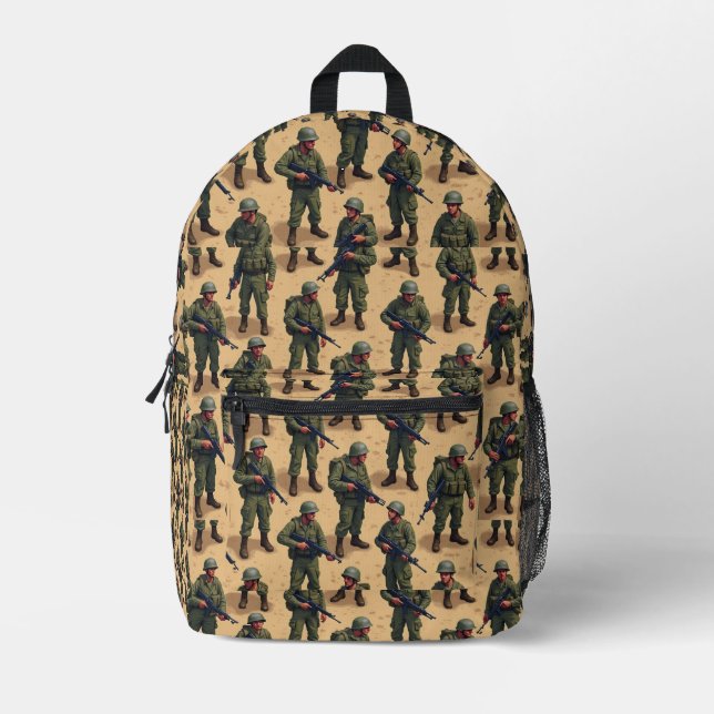 Military 1 printed backpack (Front)