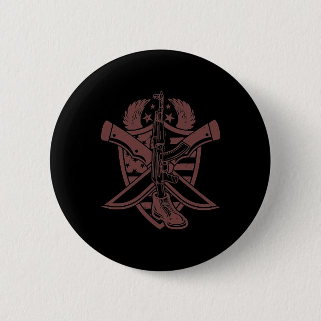 Military 6 Cm Round Badge (Front)
