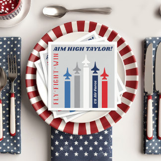 Military Air Force Jet Planes Going Away Party Napkin