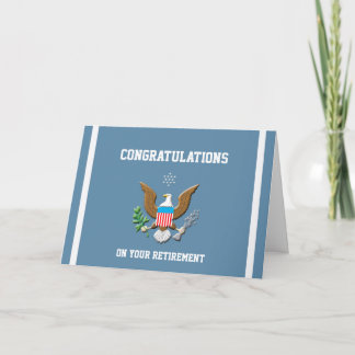 Military Air Force Retirement-2 Defence emblem Card