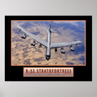 Military Aircraft Poster "B-52 Stratofortress" 24x