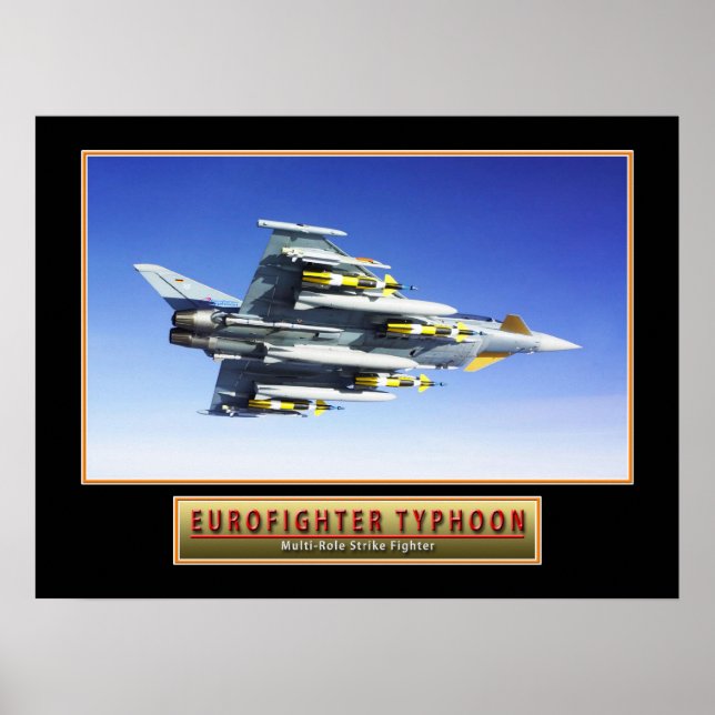 Military Aircraft Poster "Eurofighter Typhoon" 24x (Front)