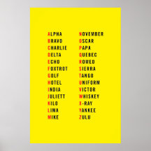 Military Alphabet Yellow
