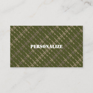 Military Armed Forces Recruiter Army Green Sepia   Business Card