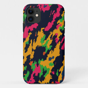 Military Armed Forces Style Camouflage Neon Nights iPhone 11 Case