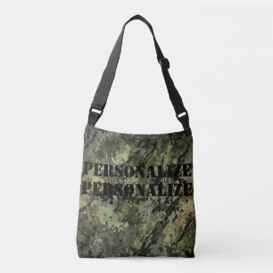 Military Armed Forces Style Hunt Camouflage Black Crossbody Bag