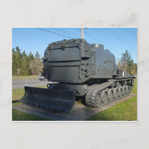 Military Armoured Bulldozer Postcard