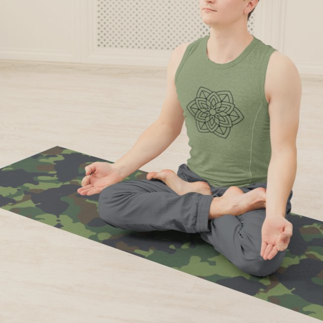 Military Army Camouflage Green Brown Yoga Mat (Creator Uploaded)