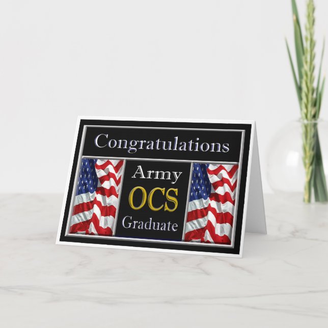 Military Army OCS Graduation Congratulations Card (Front)