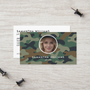 Military Army QR Photo Calling Card