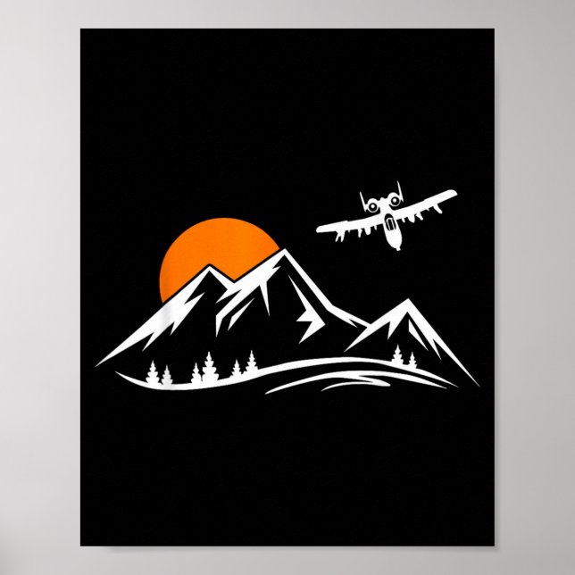 Military Attack Jet Close Air Support Aircraft Poster (Front)