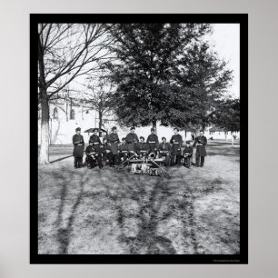 Military Band with Instruments 1865 Poster
