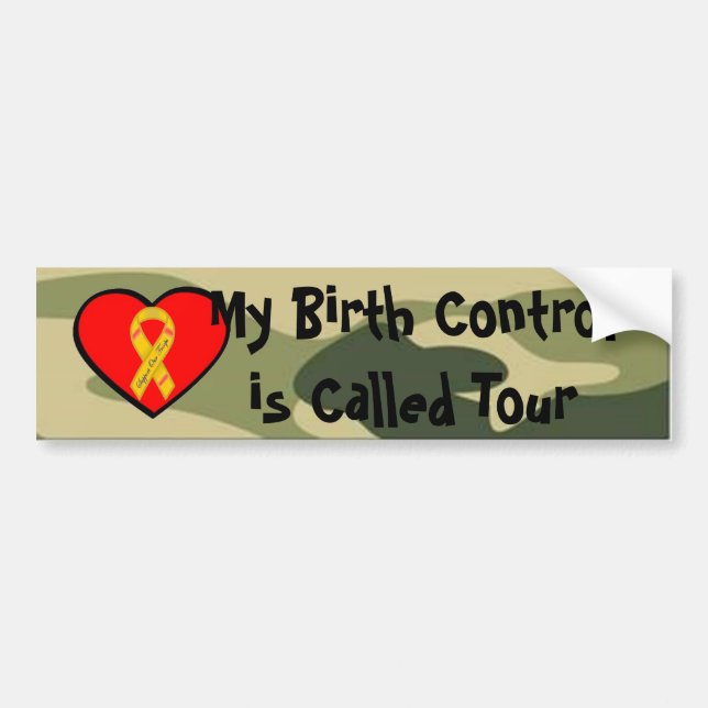 Military Birth Control Bumper Sticker (Front)