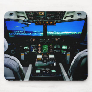 Military Bombardier Aircraft Cockpit Mouse Pad
