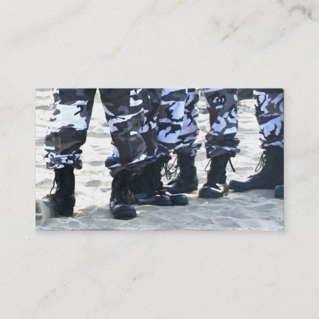 Military boots business cards (Front)